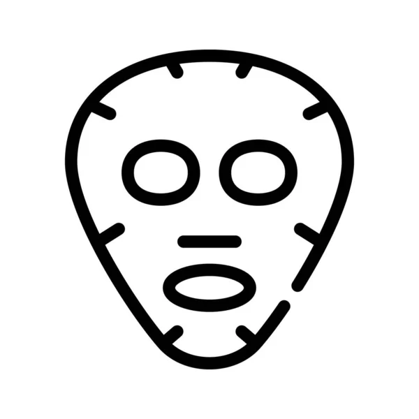 Masque facial ligne icône vectoriel illustration isolé — Image vectorielle