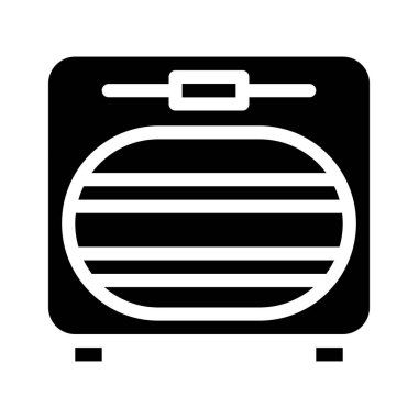 Temizlik fırını sembolü vektör çizimi izole edildi
