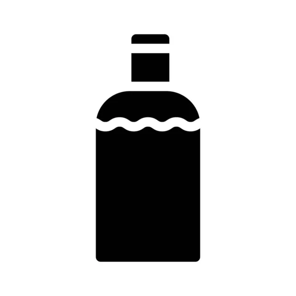 Desinfektion Gel Flasche Glyphensymbol Vektor Illustration — Stockvektor