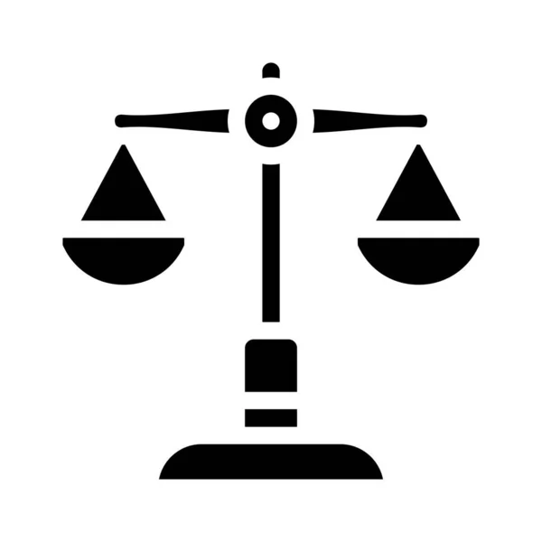 Rättsliga skalor glyf ikon vektor illustration isolerad — Stock vektor
