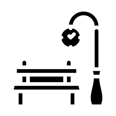 tarih sembolü vektör illüstrasyonu için park bank ve saati