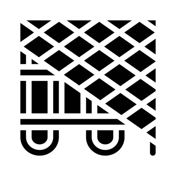 Vloerverwarming glyph pictogram vector illustratie geïsoleerd — Stockvector
