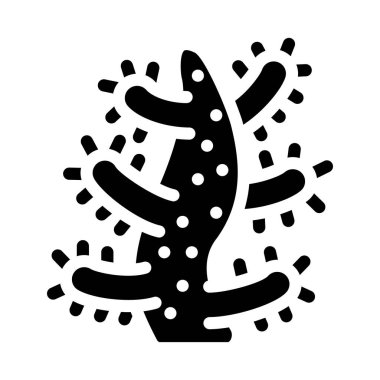 deniz suyu mercan kabartma ikonu vektör çizimi