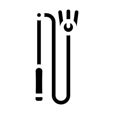 Kedi sembolü vektör illüstrasyonunda çubuk çalma oyunu