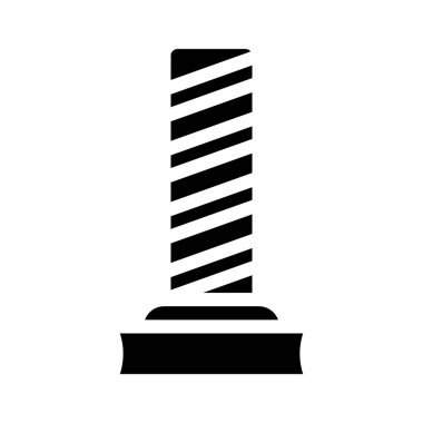 kazı kedi aksesuar simge vektör çizimi