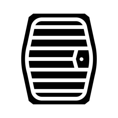 Kedi taşımacılığı için sepet taşımak simge vektör illüstrasyonu