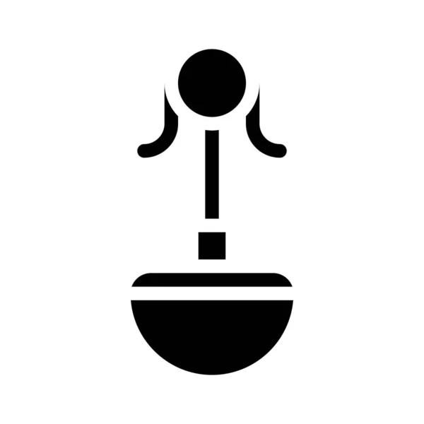 Ciotola per gatto glyph icona vettoriale illustrazione — Vettoriale Stock