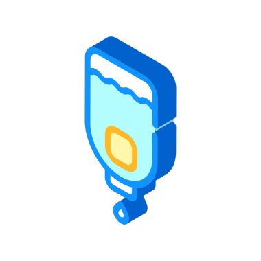 Sıhhi tesisat sıvı sabun şişesi izometrik ikon vektör çizimi