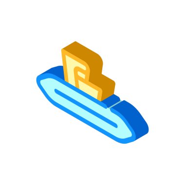 Tek kullanımlık silme izometrik ikon vektör çizimi izole edildi