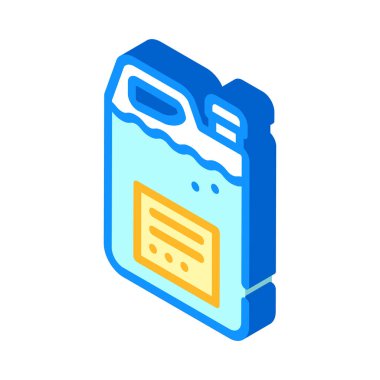 Dezenfektan sıvı şişe izometrik ikon vektör çizimi