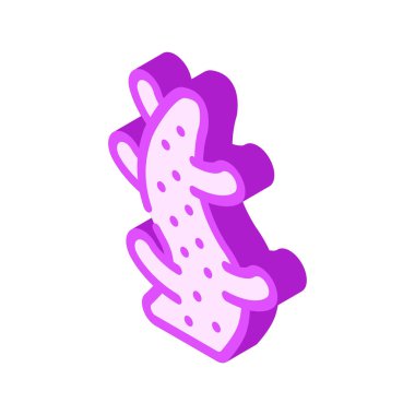 deniz suyu mercan izometrik ikon vektör çizimi