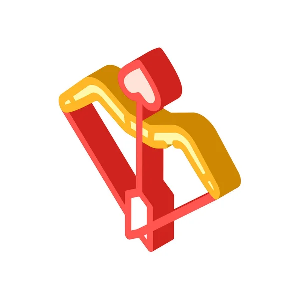 Cupido pijl isometrische pictogram vector illustratie — Stockvector