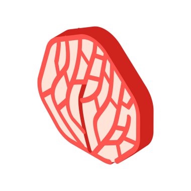 su altı mercan izometrik ikon vektör çizimi izole