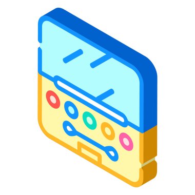 göz farı izometrik ikon vektör çizimi