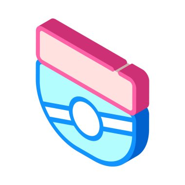 krem kabı izometrik vektör çizimi izole edildi