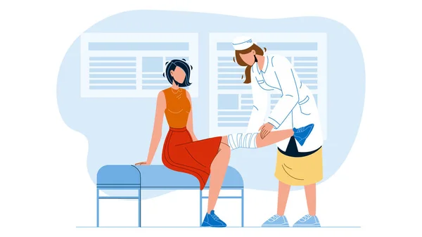 Arzt gibt Physiotherapie an Patienten Vektor Illustration — Stockvektor