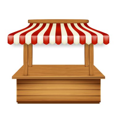 Market Köşkü Mağaza Tente Vektörlü
