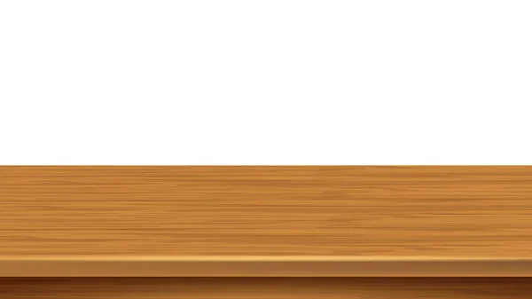 Wooden Shelf Empty Bookshelf Space Surface Vector — Stock Vector
