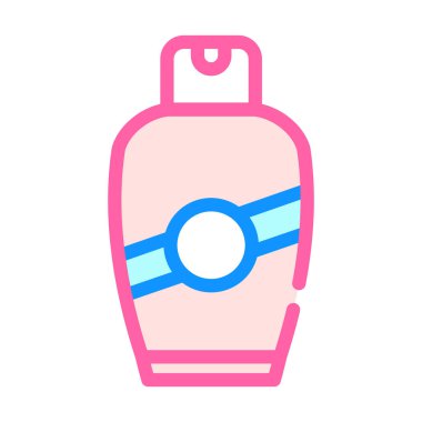 krema şişesi renk ikonu vektörü izole resimleme