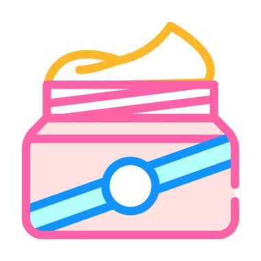 güneş kremi kabı renk vektör illüstrasyonu