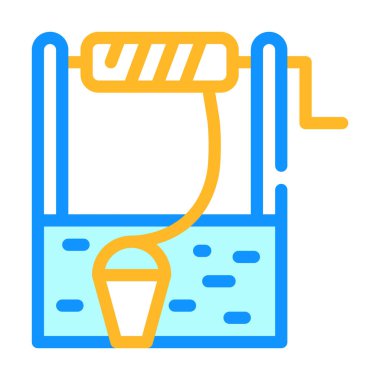 su kuyusu renk ikonu vektörü izole resimleme