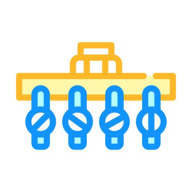 Sulama boru hattı sistem renk vektör illüstrasyonu