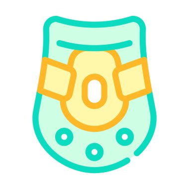 boyun desteği renk ikonu vektörü izole çizimi