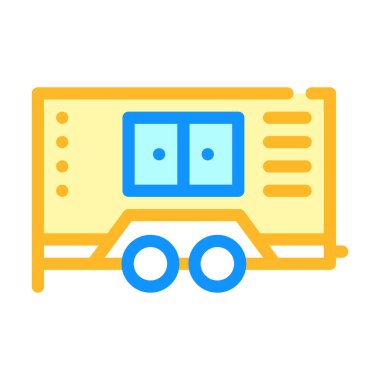 Jeneratör oluşturma ekipmanı renk vektör çizimi