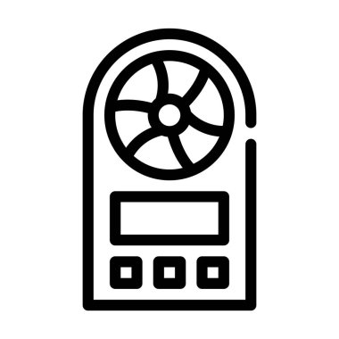 anemometre ekipman çizgisi ikon vektör çizimi