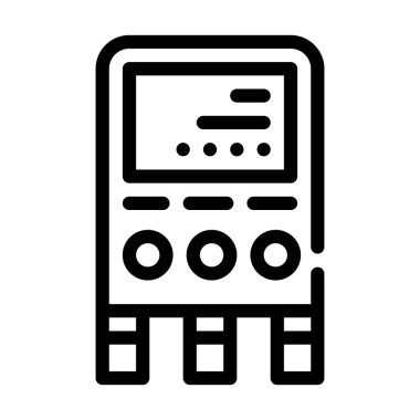 Ölçüm ekipmanı çizgi simgesi çizimi ölçekli manifold