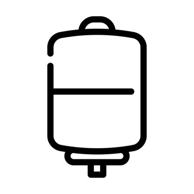 Namlu sulandırma ekipman hattı ikon vektör illüstrasyonu