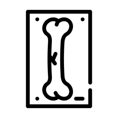 crack kemik x-ray çizgi vektör çizimi