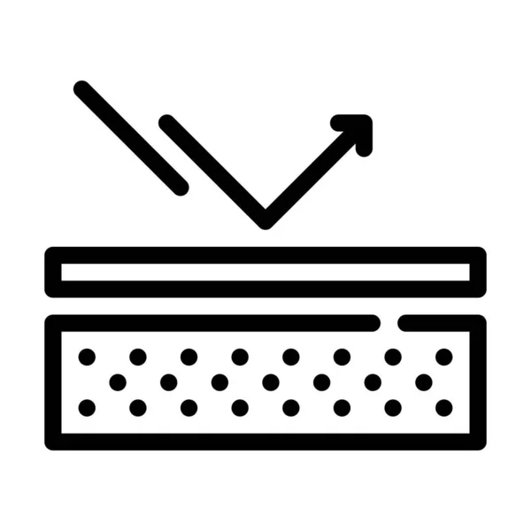 Sonnenschutzmittel Schutzschicht Linie Symbol Vektor Illustration — Stockvektor