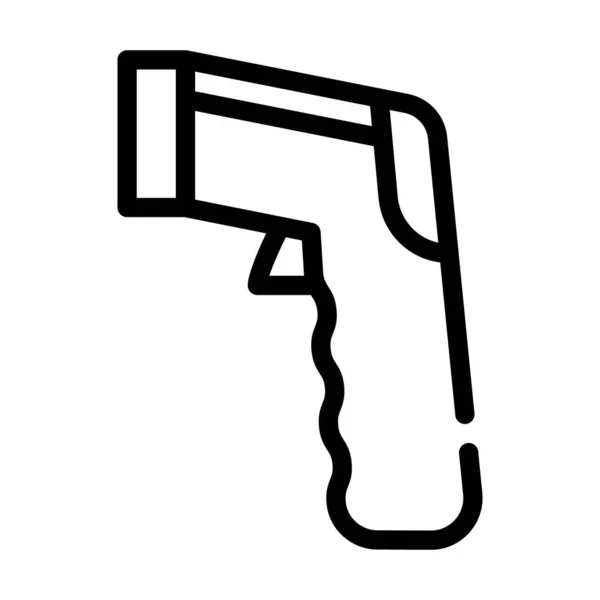 Illustrazione vettoriale dell'icona della linea dell'attrezzatura di misura del pirometro — Vettoriale Stock