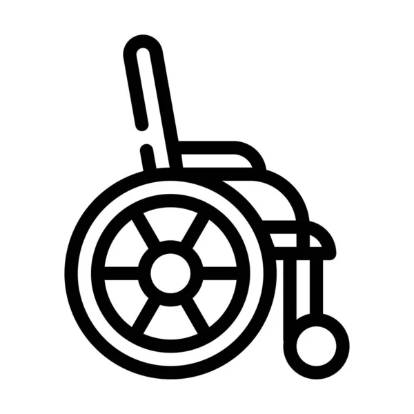 Rollstuhllinie Symbol Vektor isolierte Abbildung — Stockvektor