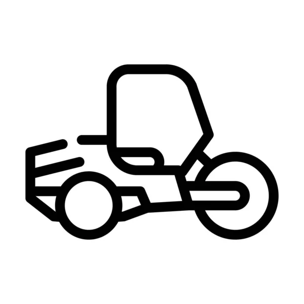 Road roller line icon vector isolated illustration — Stock Vector