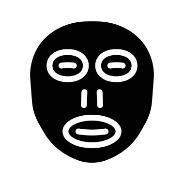 Yüz kremi maskesi sembolü vektör illüstrasyonu