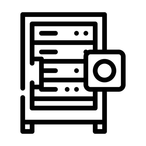 Data server lijn pictogram vector geïsoleerde illustratie — Stockvector