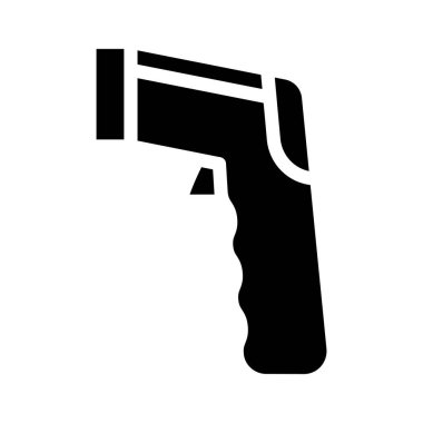 pirometre ekipman glyph ikon vektör illüstrasyonu