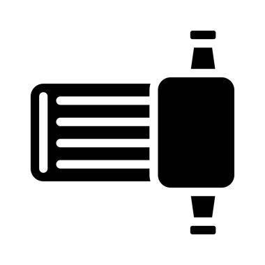 Sulama aracı glifin vektör izole çizimi