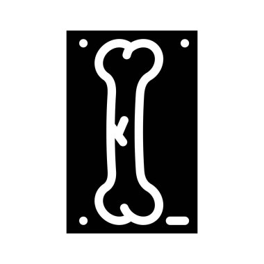 crack kemik x-ışını simge vektör çizimi