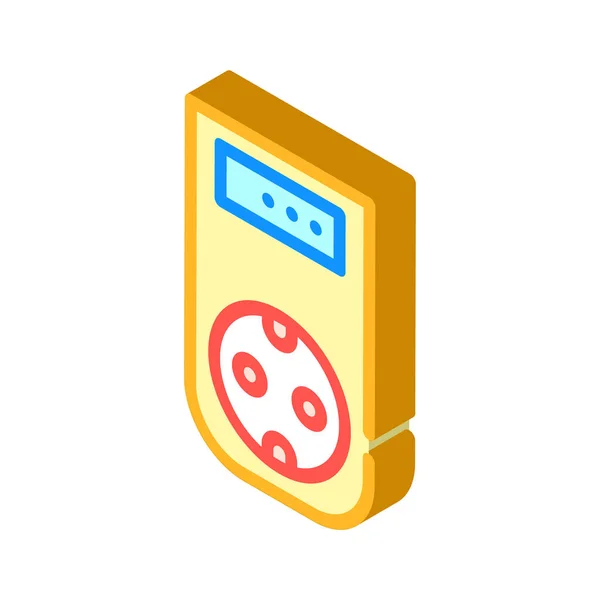 Wattmeter équipement de mesure icône isométrique illustration vectorielle — Image vectorielle