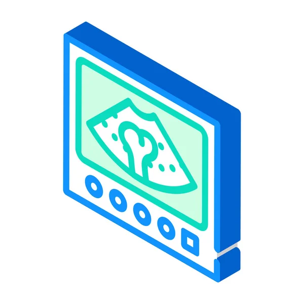 뼈 x-ray isometric icon vector 분리 된 일러스트 — 스톡 벡터