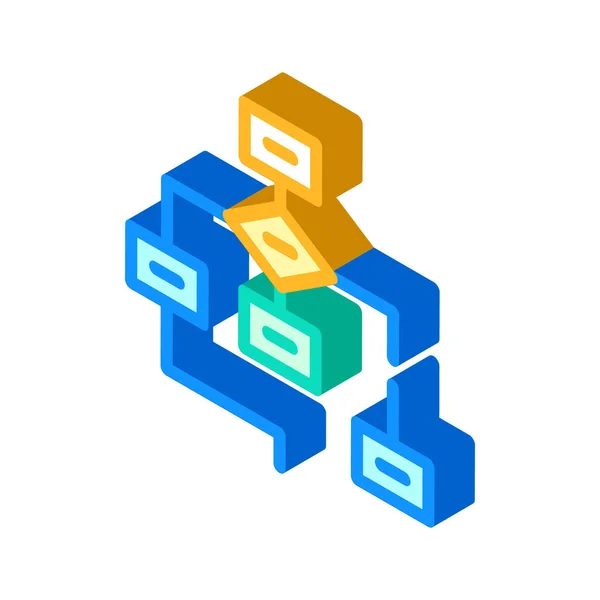 Programma gerarchia isometrica icona vettore isolato illustrazione — Vettoriale Stock