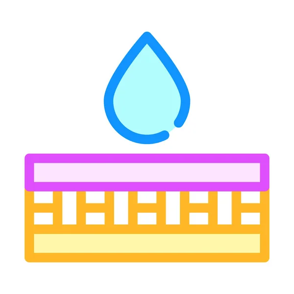 Capa impermeable gota de agua color icono vector ilustración — Vector de stock