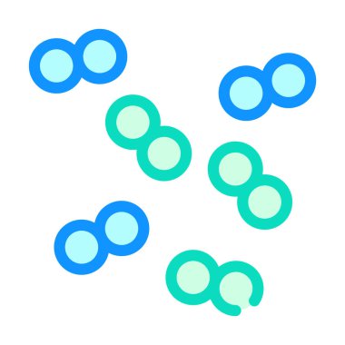 pnömokok enfeksiyonu renk ikonu vektörü izole resimleme