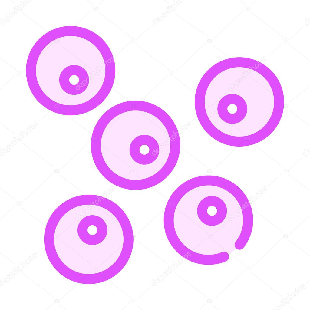 coccus bacteria color icon vector isolated illustration