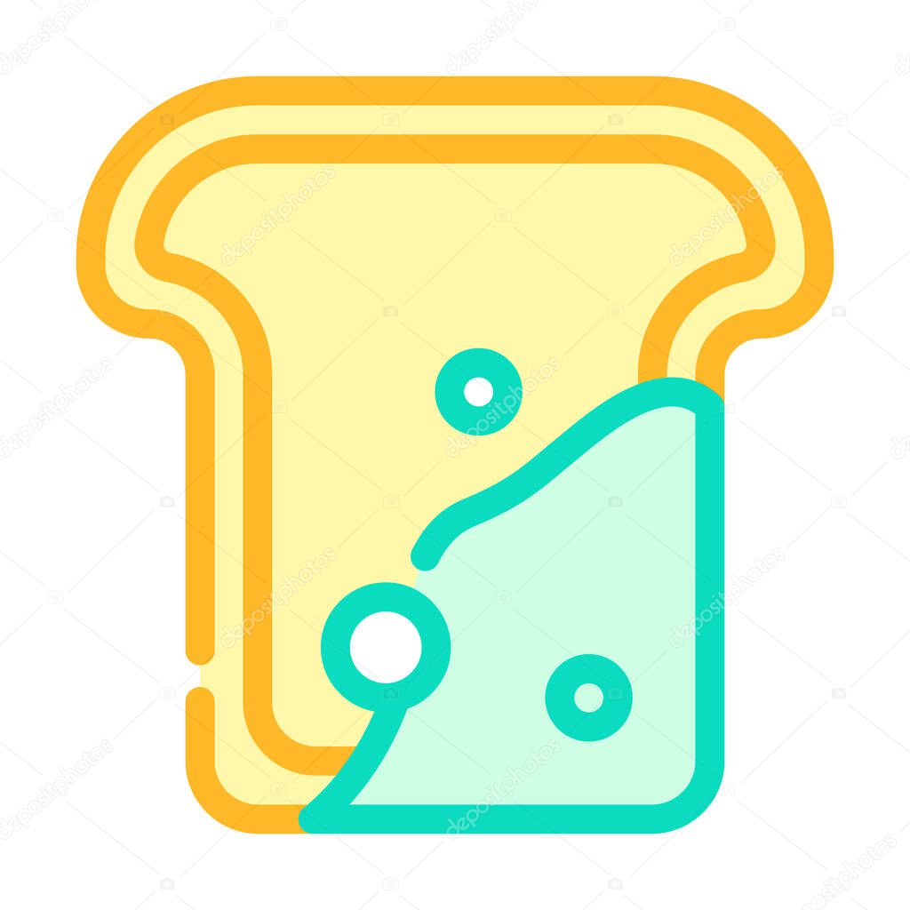 mold on bread color icon vector illustration
