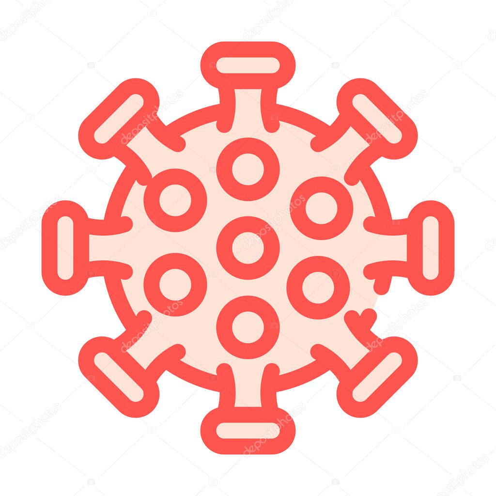 influenza virus color icon vector isolated illustration