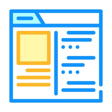 mağaza İnternet gözden geçirme renk vektör illüstrasyonu